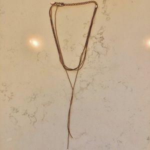 Rose gold layering necklace